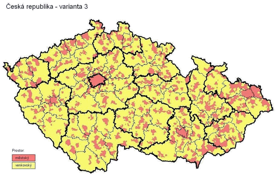 Česká republika – varianta 3 (mapa)